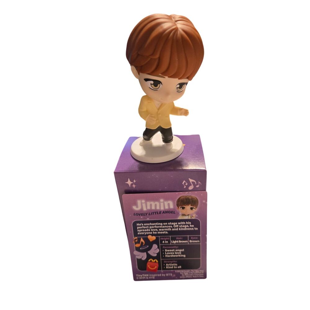 McDonald's TinyTAN Jimin BTS Figure Purple Box & Card 2025 Throwback Edition